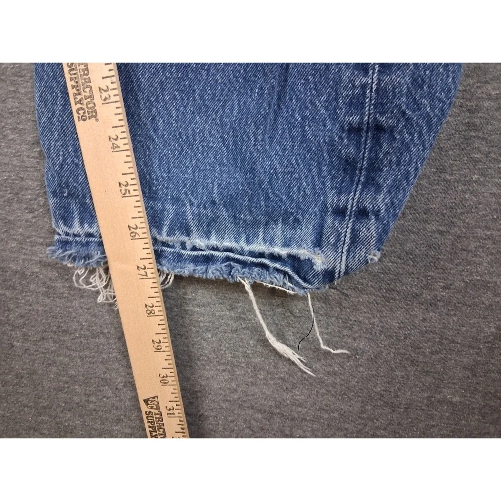 Levis Jeans Mens‎ 40x27 Blue Denim 501 USA Faded Button Fly Suspender